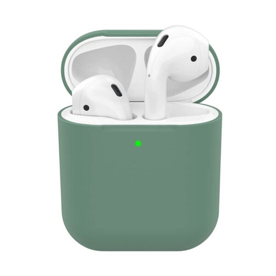 Силиконовый чехол Deppa Ultra Slim для AirPods, темно-зеленый 2006 - фото 5443