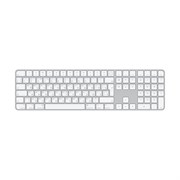 Клавиатура беспроводная Apple Magic Keyboard с Touch ID и цифровой панелью, серебристый+белый